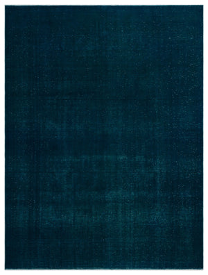 Turquoise Over Dyed Vintage XLarge Rug 9'9'' x 12'12'' ft 296 x 396 cm
