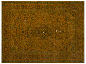 Yellow Over Dyed Vintage XLarge Rug 10'0'' x 13'7'' ft 305 x 413 cm
