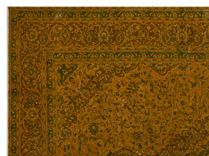 Yellow Over Dyed Vintage XLarge Rug 10'0'' x 13'7'' ft 305 x 413 cm
