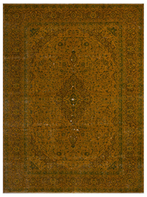 Yellow Over Dyed Vintage XLarge Rug 10'0'' x 13'7'' ft 305 x 413 cm
