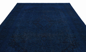 Blue Over Dyed Vintage XLarge Rug 8'7'' x 12'10'' ft 262 x 390 cm