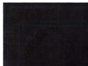 Black Over Dyed Vintage XLarge Rug 9'8'' x 12'11'' ft 295 x 394 cm