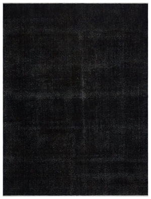 Black Over Dyed Vintage XLarge Rug 9'11'' x 12'10'' ft 303 x 392 cm