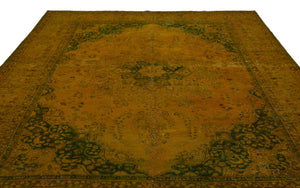 Yellow Over Dyed Vintage XLarge Rug 9'9'' x 12'6'' ft 297 x 381 cm