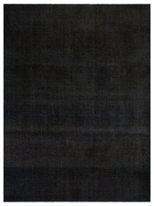 Black Over Dyed Vintage XLarge Rug 9'8'' x 12'12'' ft 295 x 395 cm