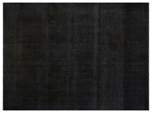 Black Over Dyed Vintage XLarge Rug 9'8'' x 12'12'' ft 295 x 395 cm