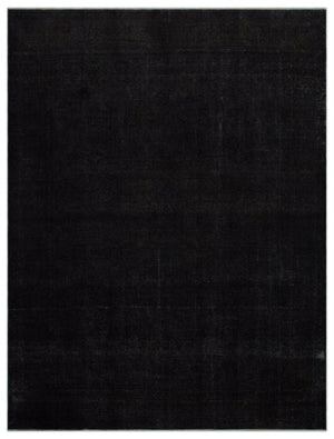 Black Over Dyed Vintage XLarge Rug 9'8'' x 12'6'' ft 295 x 382 cm