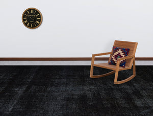 Black Over Dyed Vintage XLarge Rug 9'0'' x 12'6'' ft 275 x 380 cm