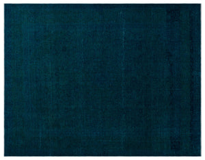 Turquoise Over Dyed Vintage XLarge Rug 9'8'' x 12'10'' ft 295 x 390 cm
