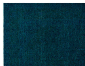 Turquoise Over Dyed Vintage XLarge Rug 9'8'' x 12'10'' ft 295 x 390 cm