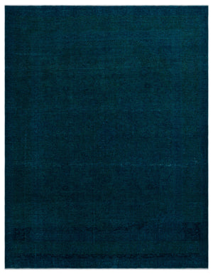 Turquoise Over Dyed Vintage XLarge Rug 9'8'' x 12'10'' ft 295 x 390 cm