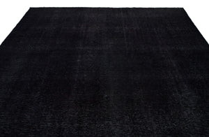 Black Over Dyed Vintage XLarge Rug 9'9'' x 12'6'' ft 296 x 380 cm