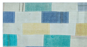 Mixed Over Dyed Kilim Patchwork Unique Rug 2'8'' x 4'10'' ft 81 x 148 cm