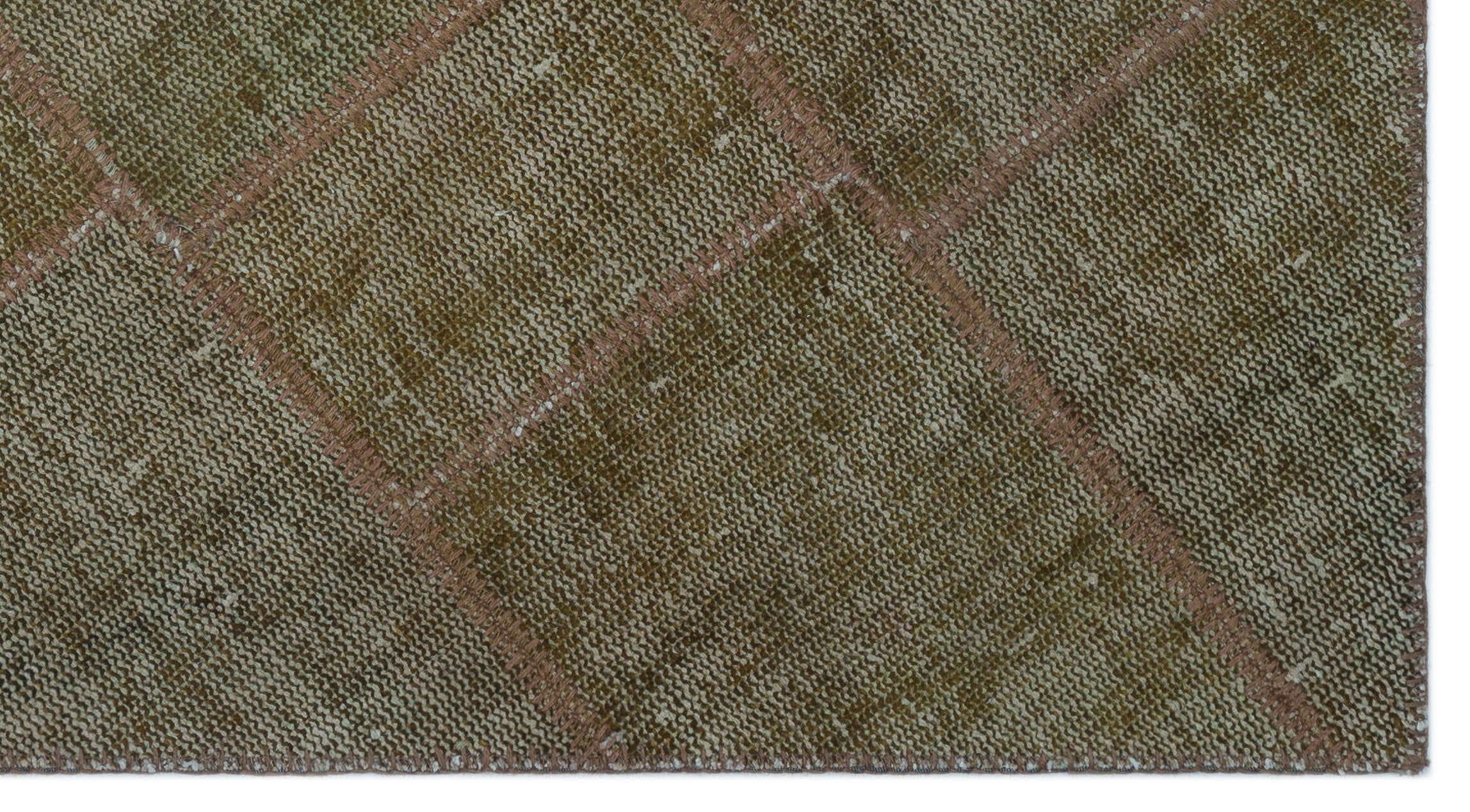 Gray Over Dyed Patchwork Unique Rug 2'7'' x 4'11'' ft 80 x 150 cm