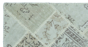 Beige Over Dyed Patchwork Unique Rug 2'7'' x 4'11'' ft 80 x 150 cm