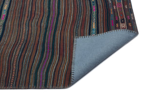 Naturel Over Dyed Kilim Patchwork Unique Rug 3'11'' x 6'5'' ft 120 x 195 cm