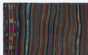 Naturel Over Dyed Kilim Patchwork Unique Rug 3'11'' x 6'5'' ft 120 x 195 cm