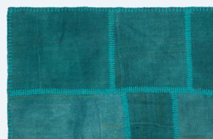 Mixed Over Dyed Kilim Patchwork Unique Rug 3'9'' x 5'11'' ft 115 x 180 cm