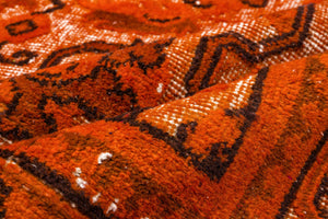 Orange Over Dyed Carved Rug 5'5'' x 8'9'' ft 165 x 266 cm
