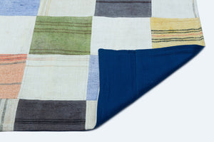 Mixed Over Dyed Kilim Patchwork Unique Rug 5'2'' x 7'7'' ft 158 x 232 cm