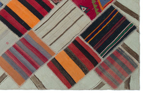 Naturel Over Dyed Kilim Patchwork Unique Rug 5'1'' x 7'10'' ft 154 x 240 cm