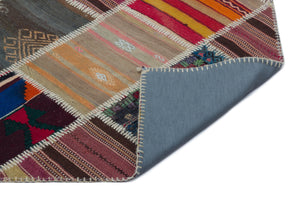 Naturel Over Dyed Kilim Patchwork Unique Rug 5'1'' x 7'10'' ft 155 x 238 cm
