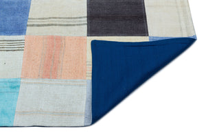 Mixed Over Dyed Kilim Patchwork Unique Rug 5'5'' x 7'9'' ft 165 x 235 cm