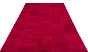 Mixed Over Dyed Kilim Patchwork Unique Rug 6'4'' x 9'9'' ft 192 x 297 cm