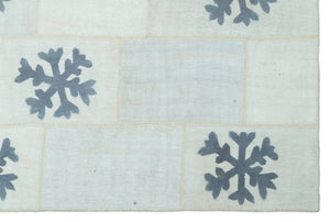 Mixed Over Dyed Kilim Patchwork Unique Rug 6'6'' x 9'9'' ft 198 x 298 cm