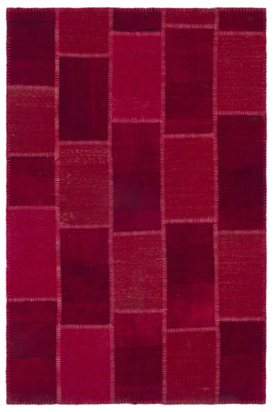 Mixed Over Dyed Kilim Patchwork Unique Rug 4'12'' x 7'7'' ft 152 x 232 cm