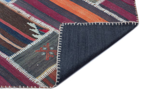 Naturel Over Dyed Kilim Patchwork Unique Rug 4'11'' x 7'10'' ft 150 x 238 cm