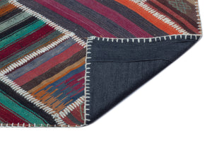 Naturel Over Dyed Kilim Patchwork Unique Rug 5'1'' x 7'11'' ft 156 x 242 cm