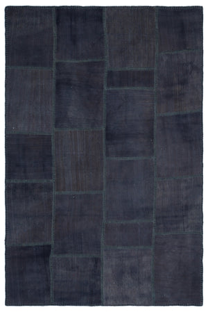 Mixed Over Dyed Kilim Patchwork Unique Rug 5'1'' x 7'8'' ft 155 x 234 cm