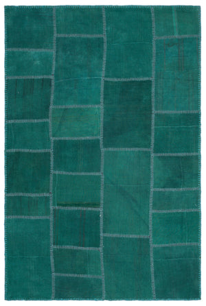 Mixed Over Dyed Kilim Patchwork Unique Rug 5'1'' x 7'9'' ft 155 x 235 cm