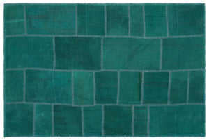 Mixed Over Dyed Kilim Patchwork Unique Rug 5'1'' x 7'9'' ft 155 x 235 cm