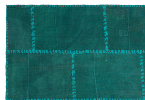 Mixed Over Dyed Kilim Patchwork Unique Rug 5'3'' x 7'8'' ft 159 x 233 cm