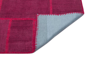 Mixed Over Dyed Kilim Patchwork Unique Rug 5'4'' x 7'7'' ft 162 x 231 cm