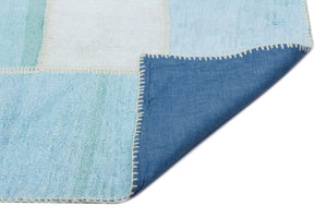 Mixed Over Dyed Kilim Patchwork Unique Rug 5'1'' x 7'6'' ft 156 x 228 cm