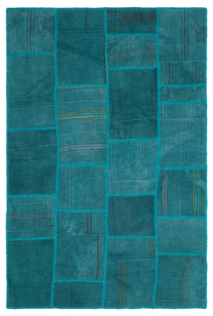 Mixed Over Dyed Kilim Patchwork Unique Rug 4'11'' x 7'5'' ft 150 x 225 cm