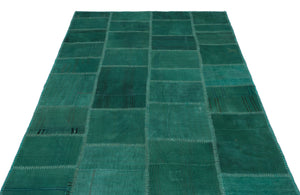 Mixed Over Dyed Kilim Patchwork Unique Rug 4'12'' x 7'7'' ft 152 x 231 cm