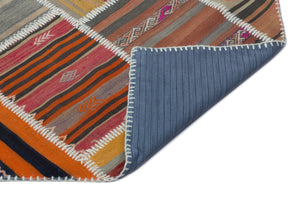 Naturel Over Dyed Kilim Patchwork Unique Rug 5'3'' x 7'10'' ft 160 x 238 cm