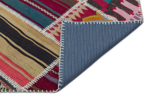 Naturel Over Dyed Kilim Patchwork Unique Rug 5'2'' x 7'7'' ft 157 x 230 cm
