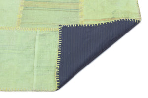 Mixed Over Dyed Kilim Patchwork Unique Rug 5'2'' x 7'8'' ft 158 x 234 cm