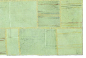 Mixed Over Dyed Kilim Patchwork Unique Rug 5'2'' x 7'8'' ft 158 x 234 cm