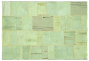 Mixed Over Dyed Kilim Patchwork Unique Rug 5'2'' x 7'8'' ft 158 x 234 cm