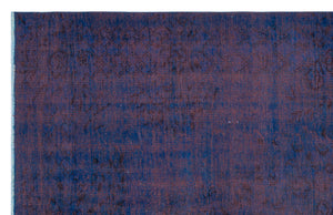Blue Over Dyed Vintage Rug 5'11'' x 9'5'' ft 181 x 286 cm