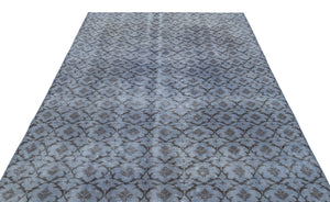 Blue Over Dyed Vintage Rug 6'1'' x 9'7'' ft 186 x 292 cm