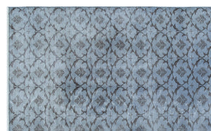 Blue Over Dyed Vintage Rug 6'1'' x 9'7'' ft 186 x 292 cm