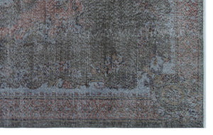 Gray Over Dyed Vintage Rug 5'7'' x 8'10'' ft 170 x 270 cm