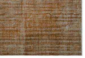 Brown Over Dyed Vintage Rug 6'1'' x 8'12'' ft 185 x 274 cm